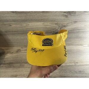 NASCAR 2004 Nextel Cup Visor Ford 400 Yellow Adjustable Hat Cap Autograph
